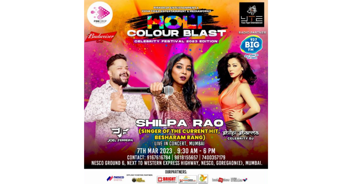 Besharam Rang Singer Shilpa Rao performing in Mumbai biggest Holi Bash at NESCO
